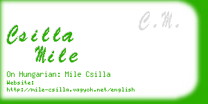 csilla mile business card